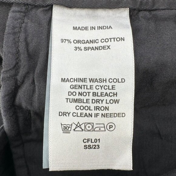 Quince Black Stretch Cotton Twill Girlfriend Chino Pants sz 29 Women's NWT - Picture 5 of 7